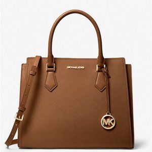 MICHAEL KORS Hope Large Saffiano Leather Satchel